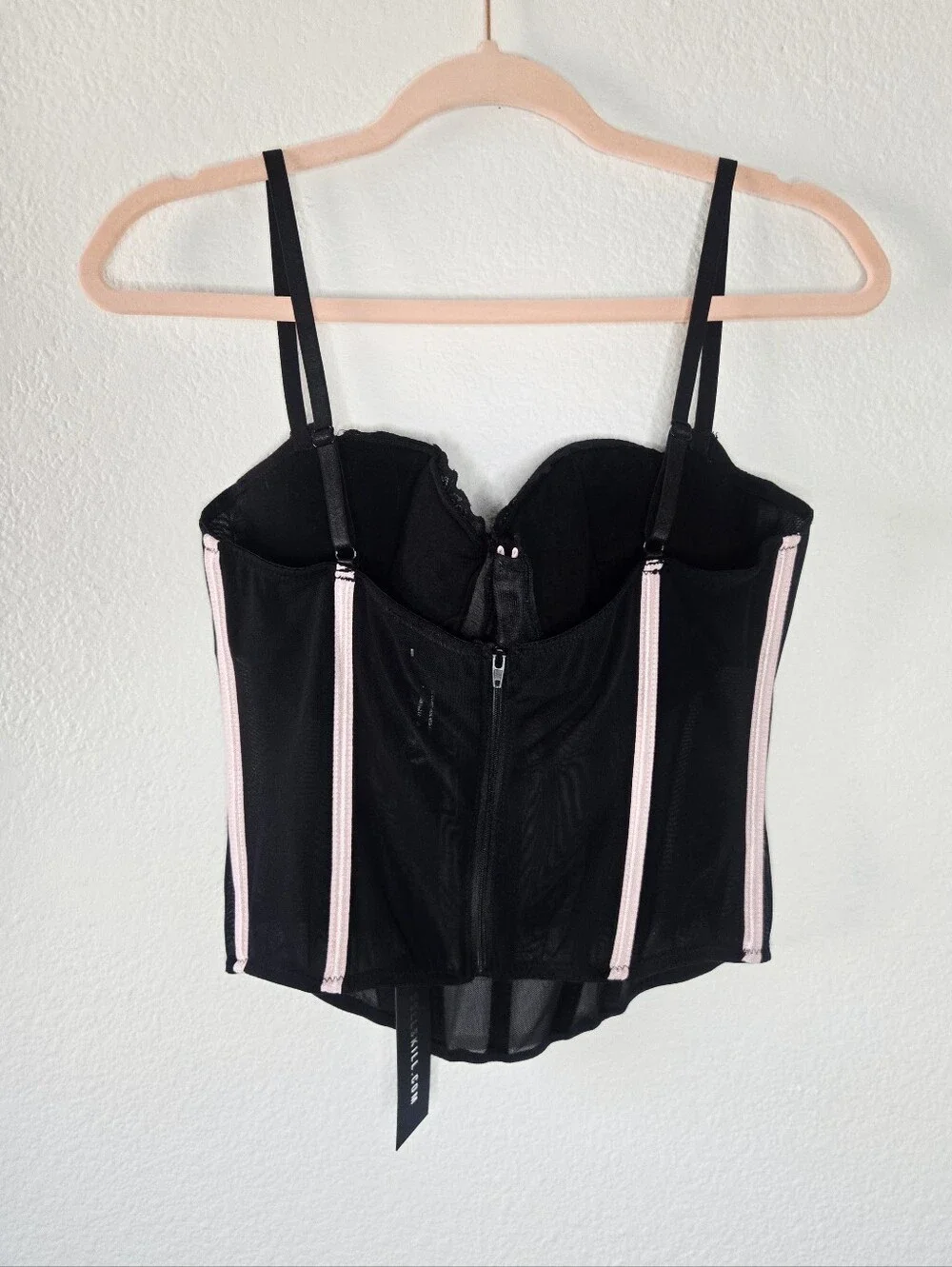 Dolls Kill Generation Kiss Black Mesh Bra Bustier Corset XXL